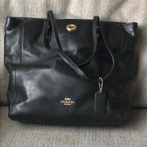 Coach purse black pebbles leather No L1792-F12184